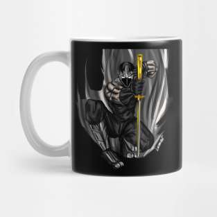 ninja in the night ecopop gaiden art in golden katana Mug